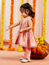 Girl's' Pink Kurta Pant Set